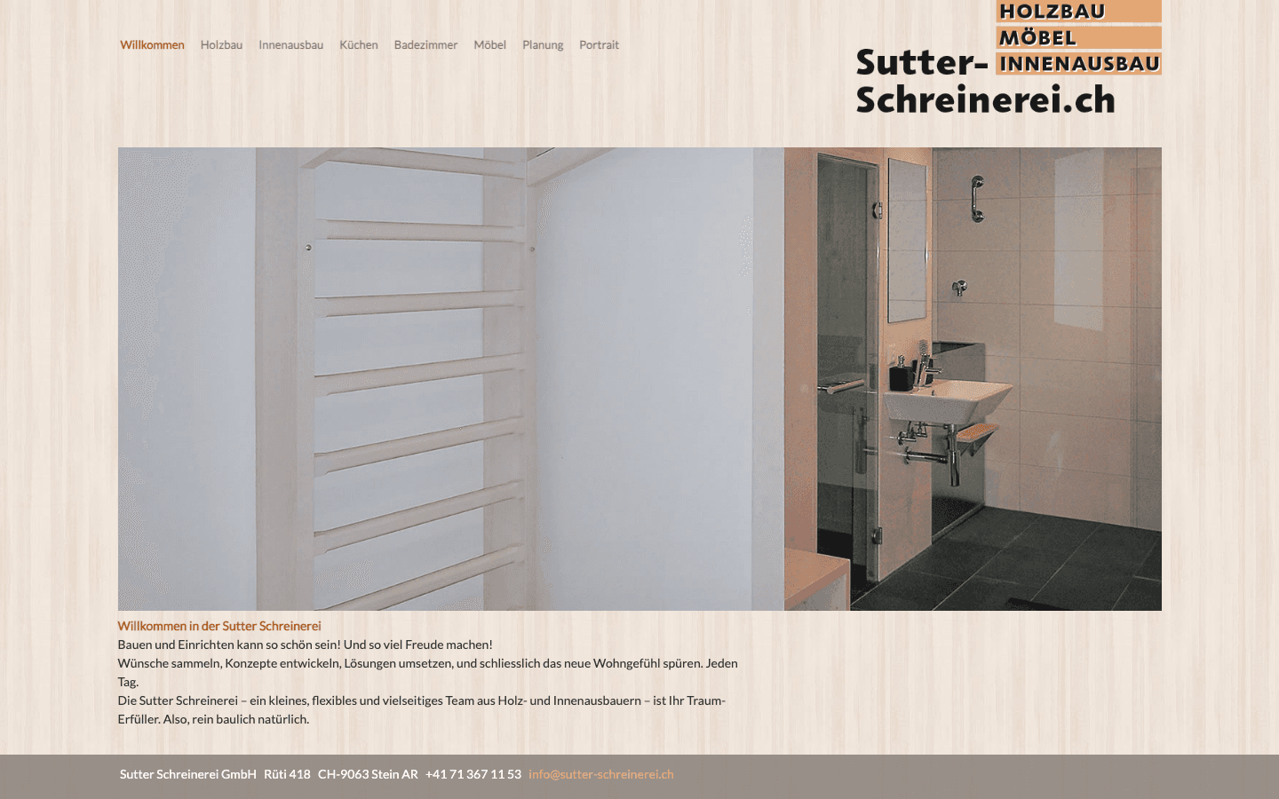 Heute · sutter-schreinerei.ch