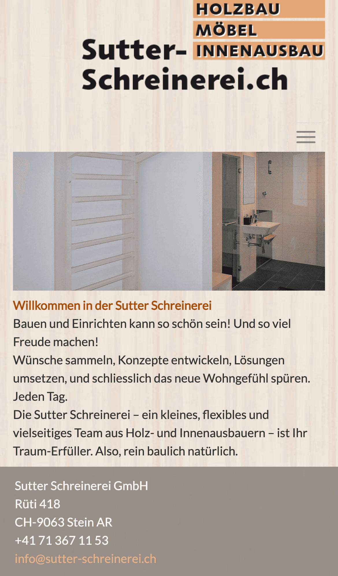 Heute · sutter-schreinerei.ch